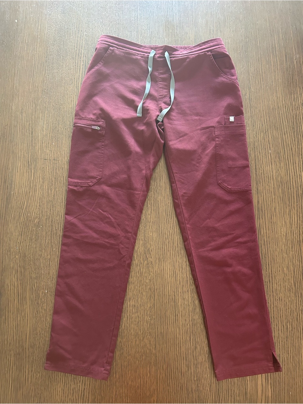 Figs Technical Collection Wine Red Drawstring Joggers